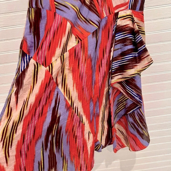 Nanette Lepore Go Getter Sleeveless V Neck Silk Dress Short Multicolor Size 4 - Picture 5 of 12